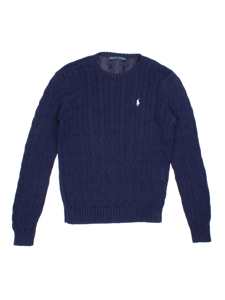 Ralph Lauren Cable Knit Jumper (Size XS) - VintageFolk