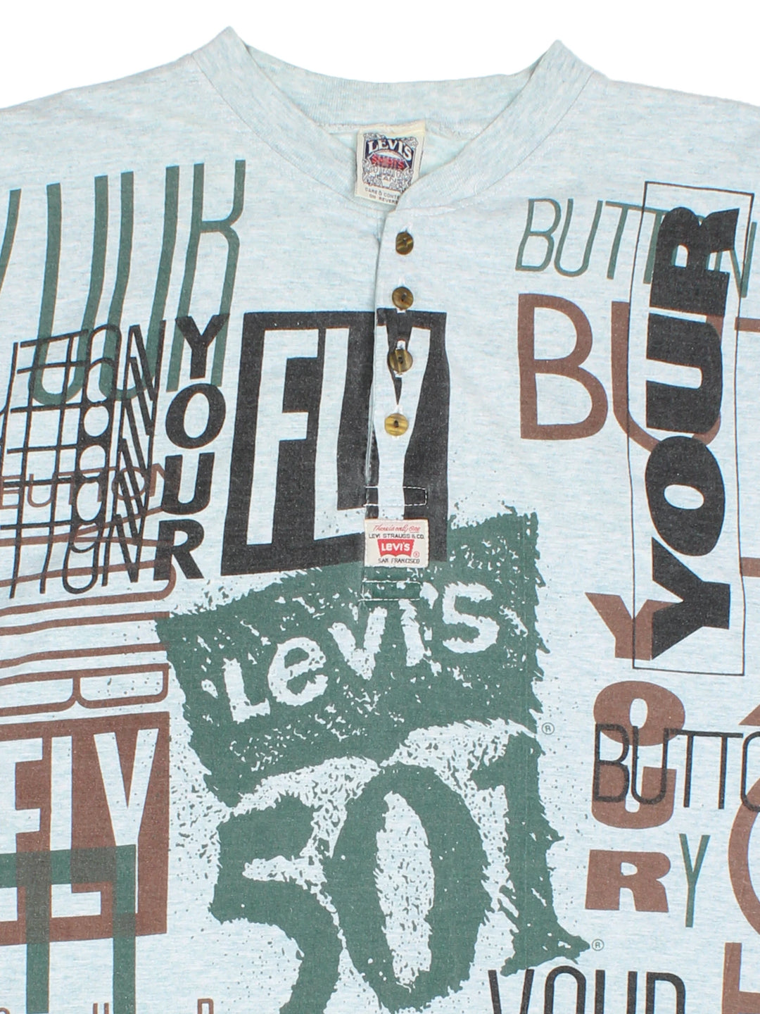 90's Levi Strauss Spell Out T-Shirt (Size M)