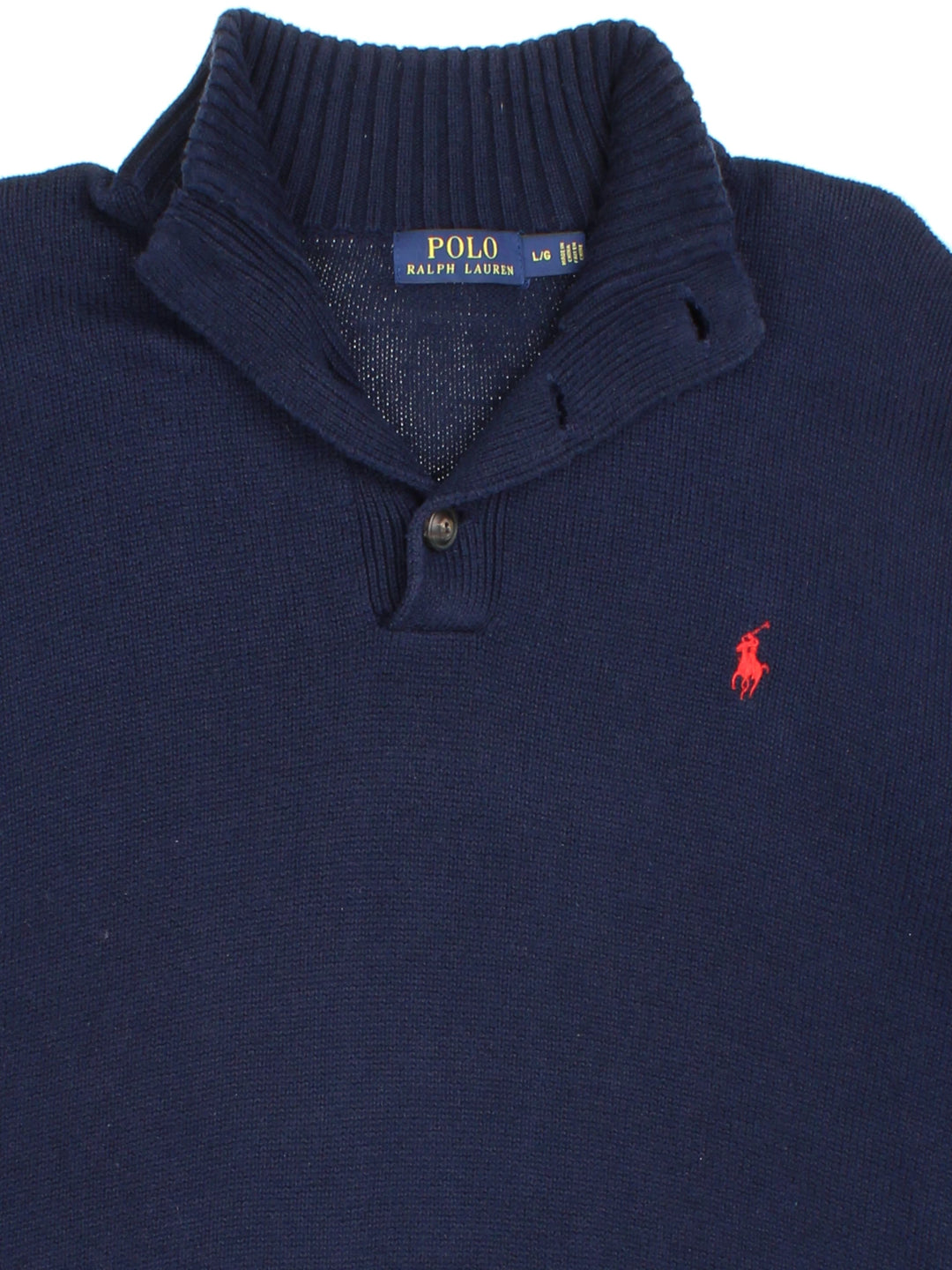 Ralph Lauren Half Button Jumper (Size L)