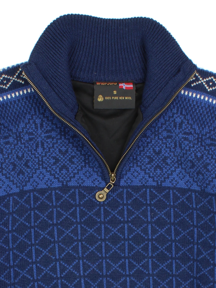 Norwegian Fair Isle Jumper (Size M) - VintageFolk