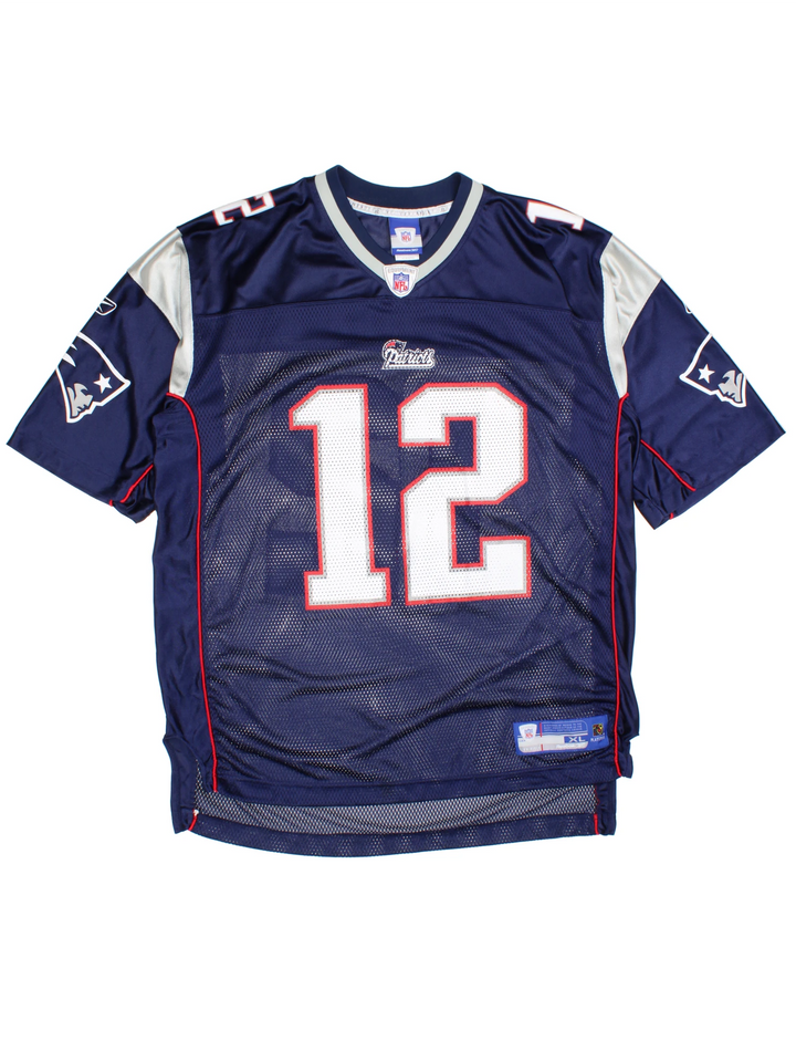 05-06 Reebok Tom Brady New England Patriots NFL Jersey (Size XL)