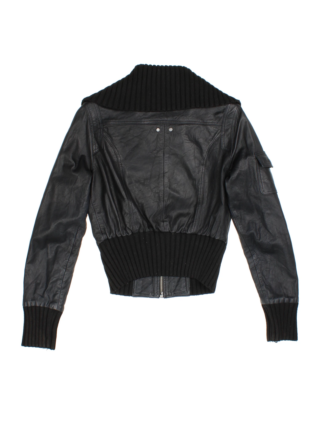 Y2K Leather Jacket (Size XXS)