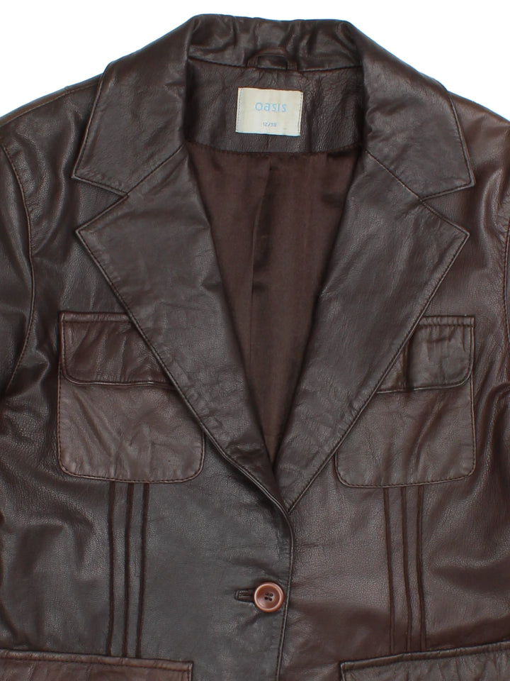 90's Leather Blazer (Size XS)