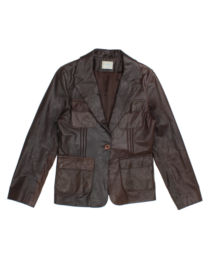 90's Leather Blazer (Size XS)