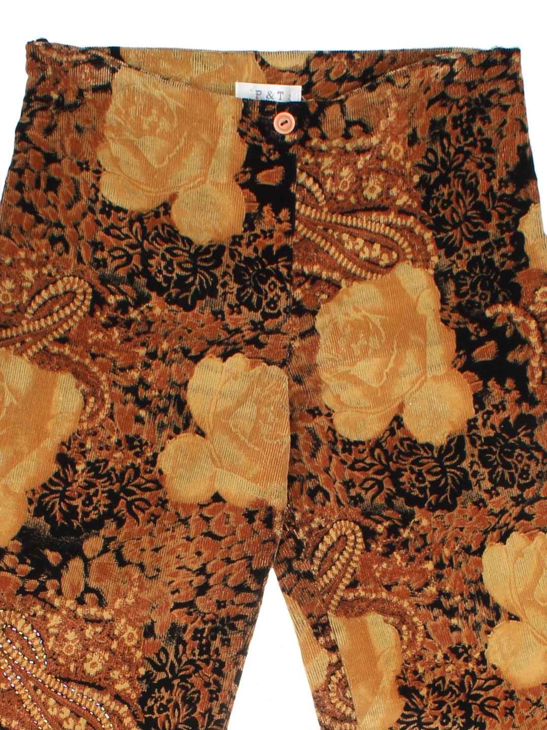 Y2K Paisley Cord Co-Ord (Größe S)