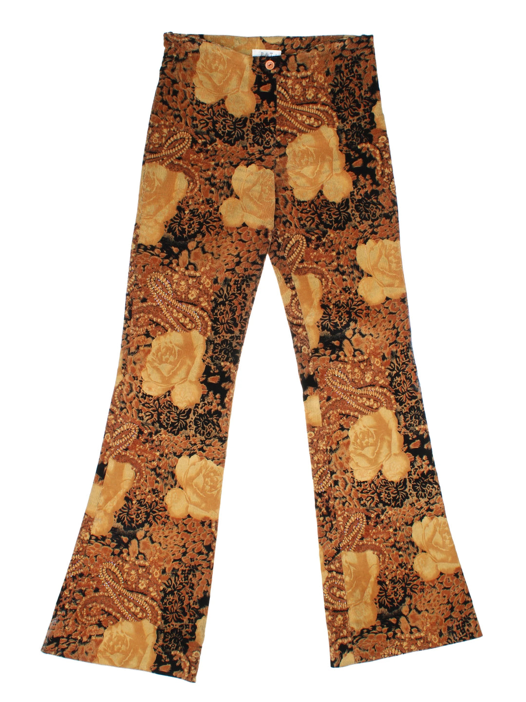 Y2K Paisley Cord Co-Ord (Größe S)