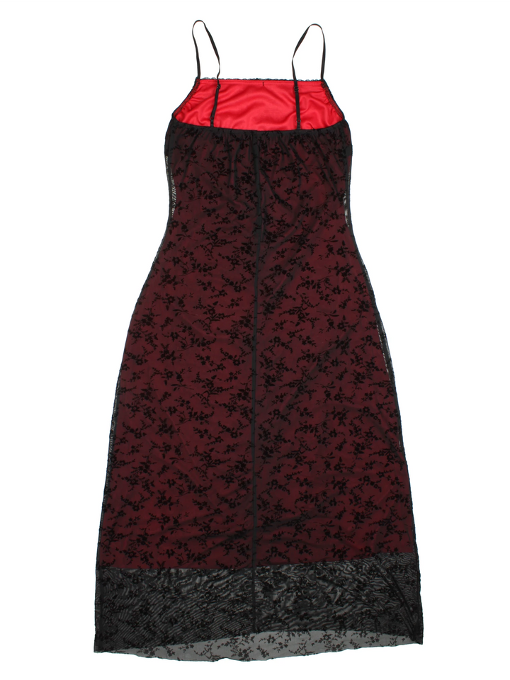 Y2K Lace Maxi Dress (Size M)