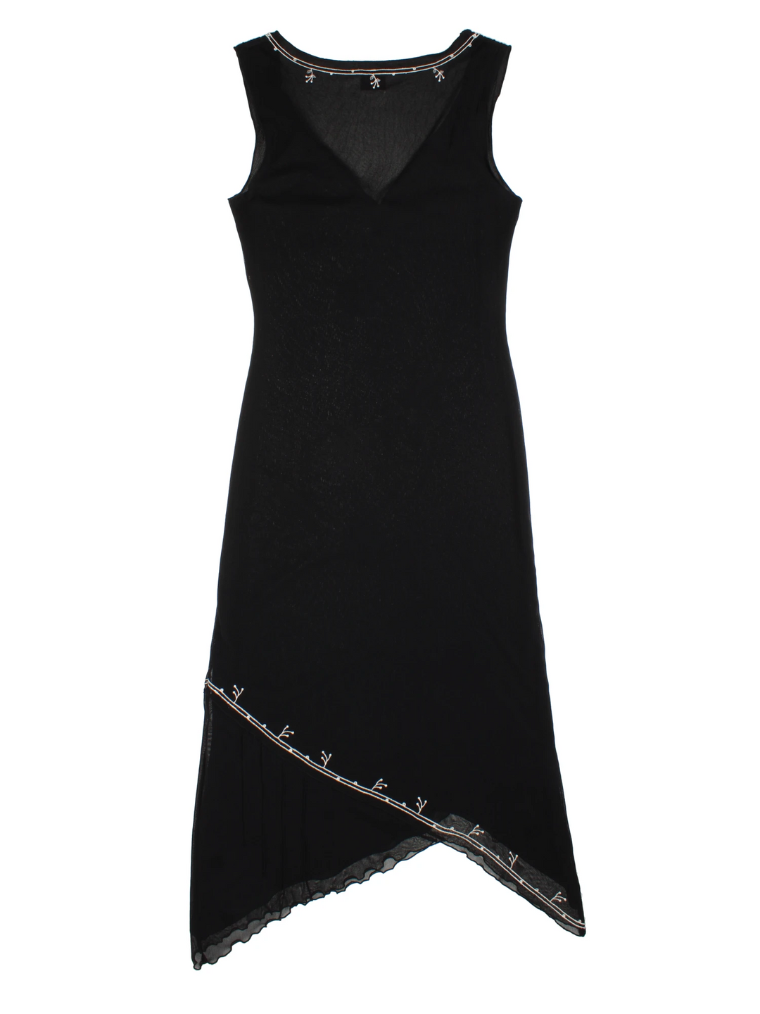 Y2K Mesh Floral Midi Dress (Size XXS)