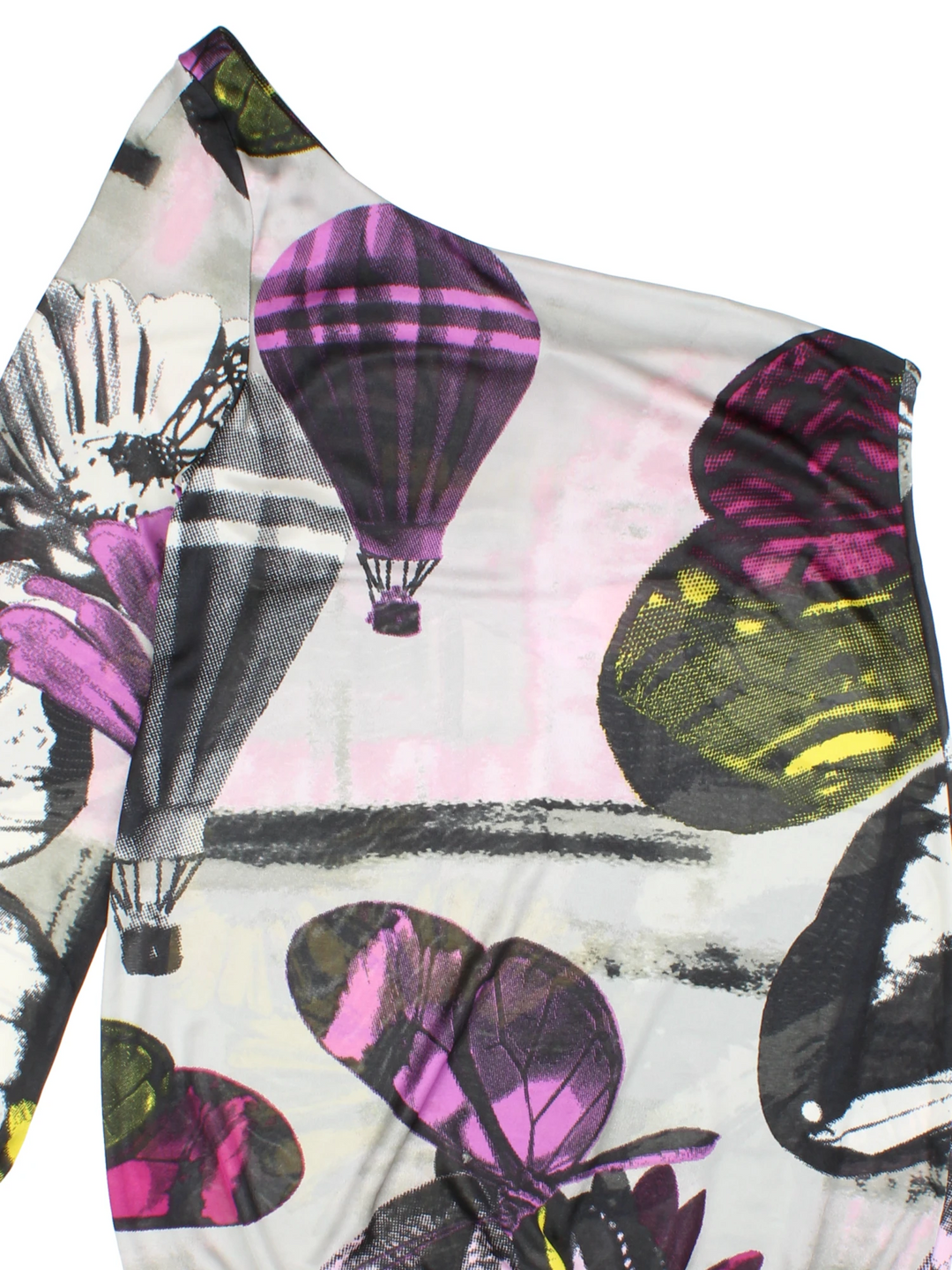 Y2K Miss Sixty One Shoulder Dress (Size XXS)