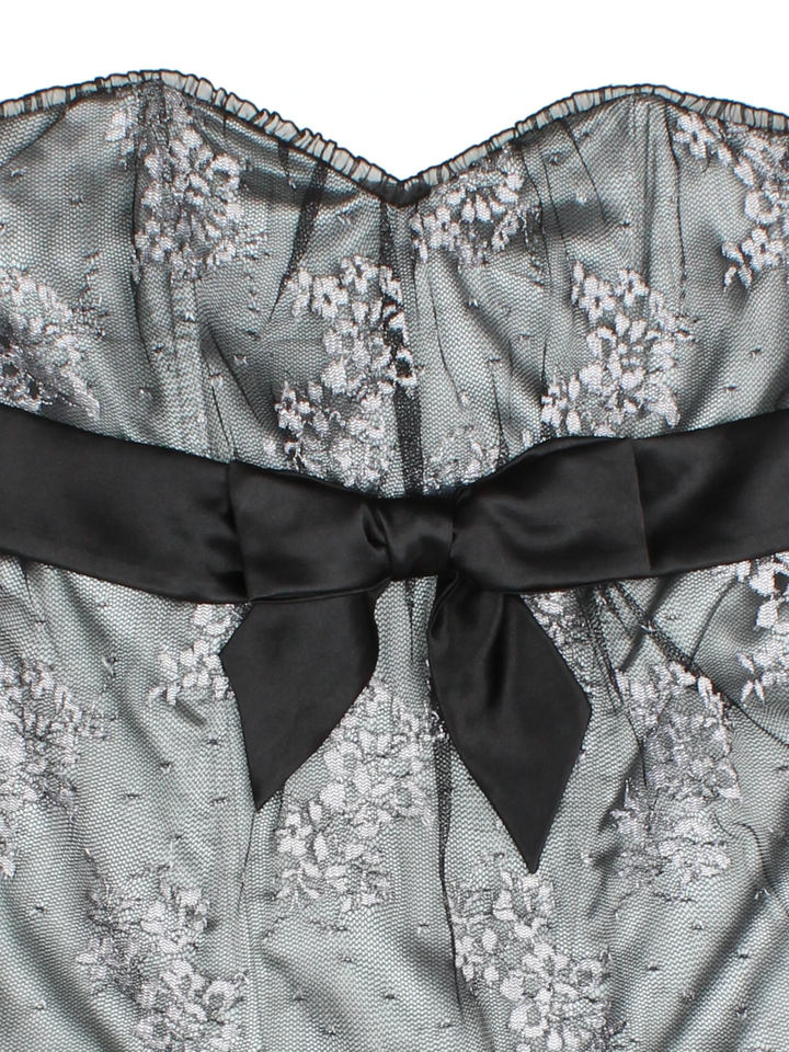 Y2K Bay Lace Corset Top (Size XXS)