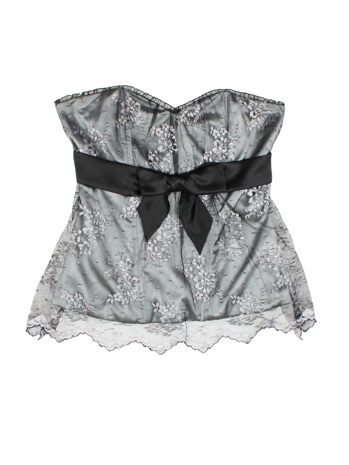 Y2K Bay Lace Corset Top (Size XXS)