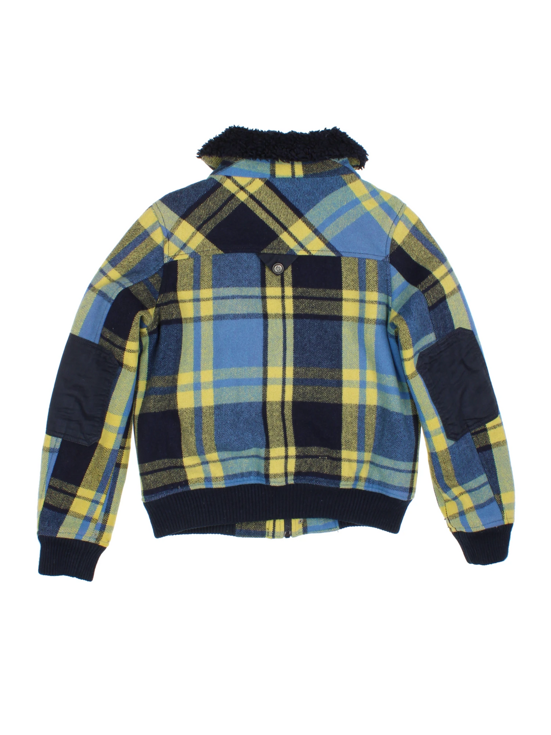 Y2K Diesel Sherpa Tartan Plaid Jacket (Size XS)