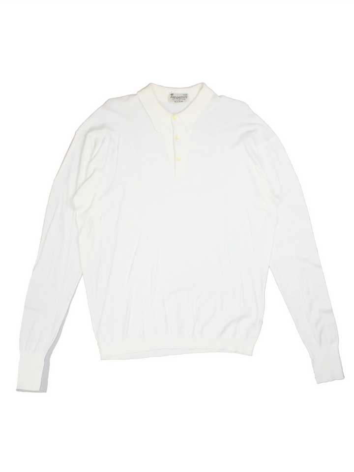 John Smedley Knitted Polo Shirt (Size L)