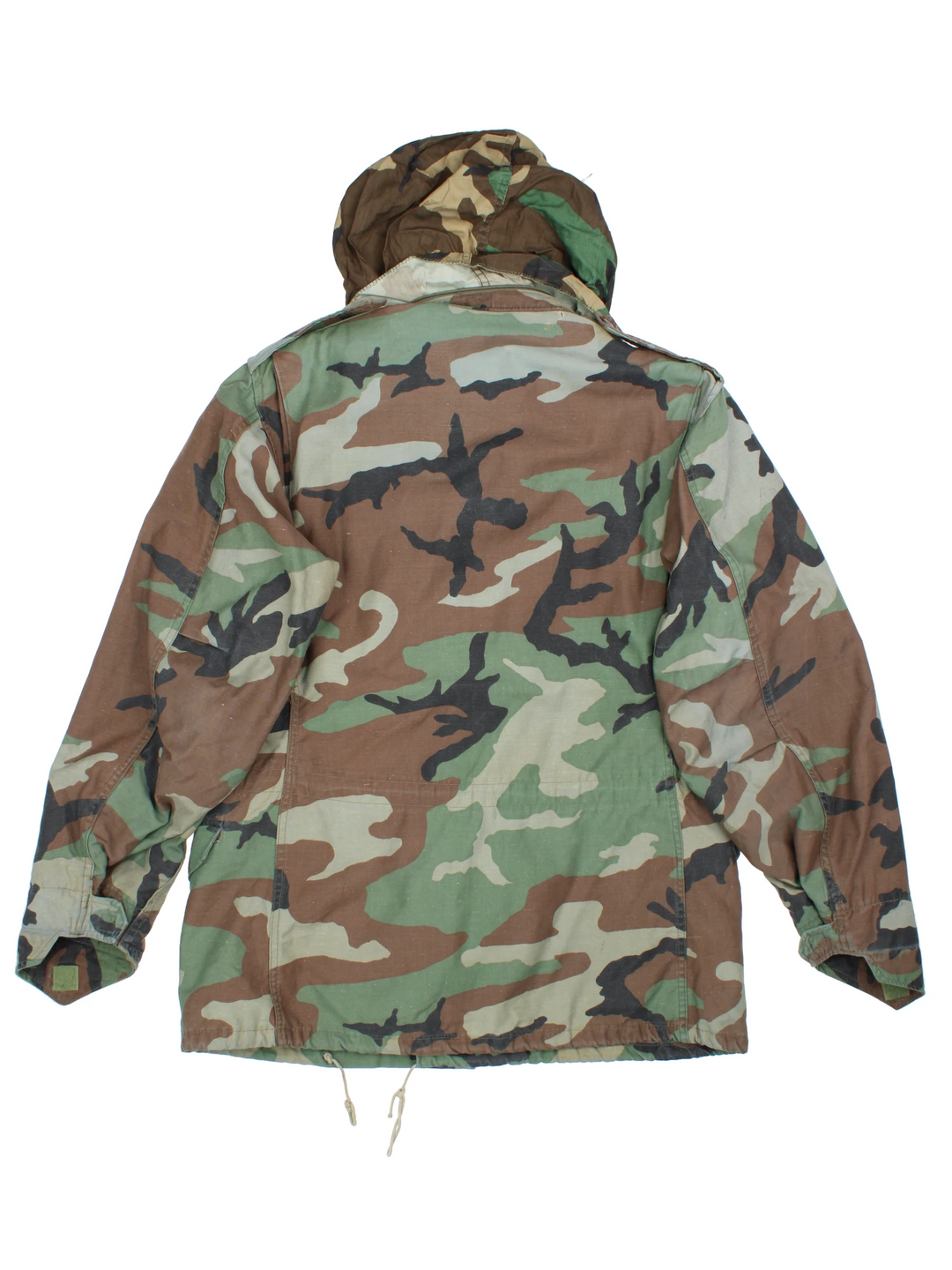 80's Woodland Camouflage M-65 Field Jacket (Size M) - VintageFolk