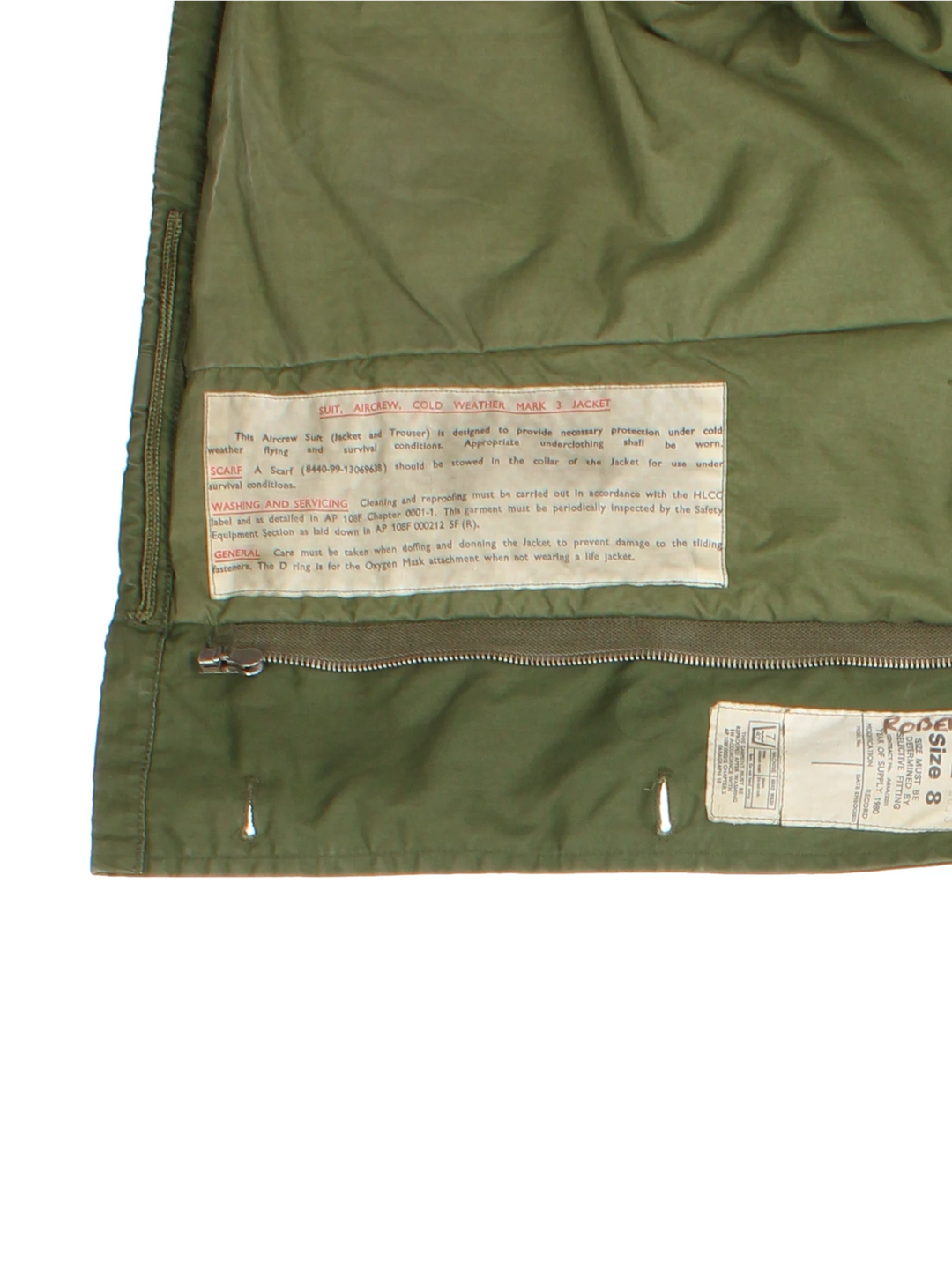 British RAF MK3 Cold Weather Aircrew Flying Jacket (Size L) - VintageFolk