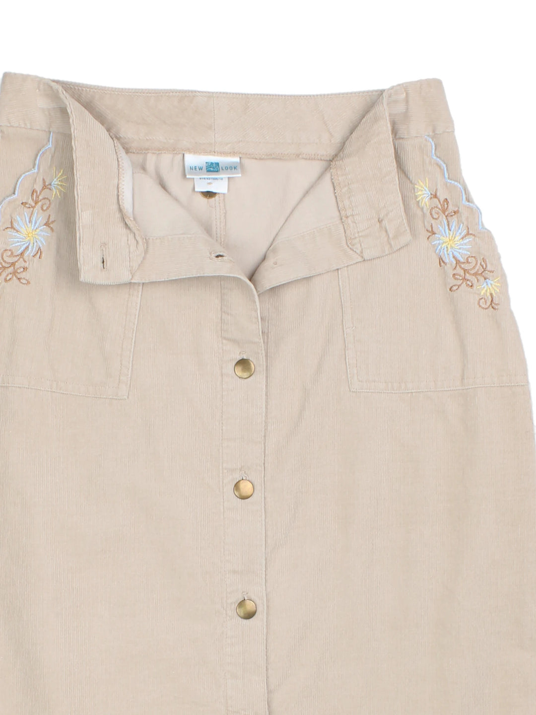 90'S New Look Embroidered Midi Skirt (Size XS) - VintageFolk