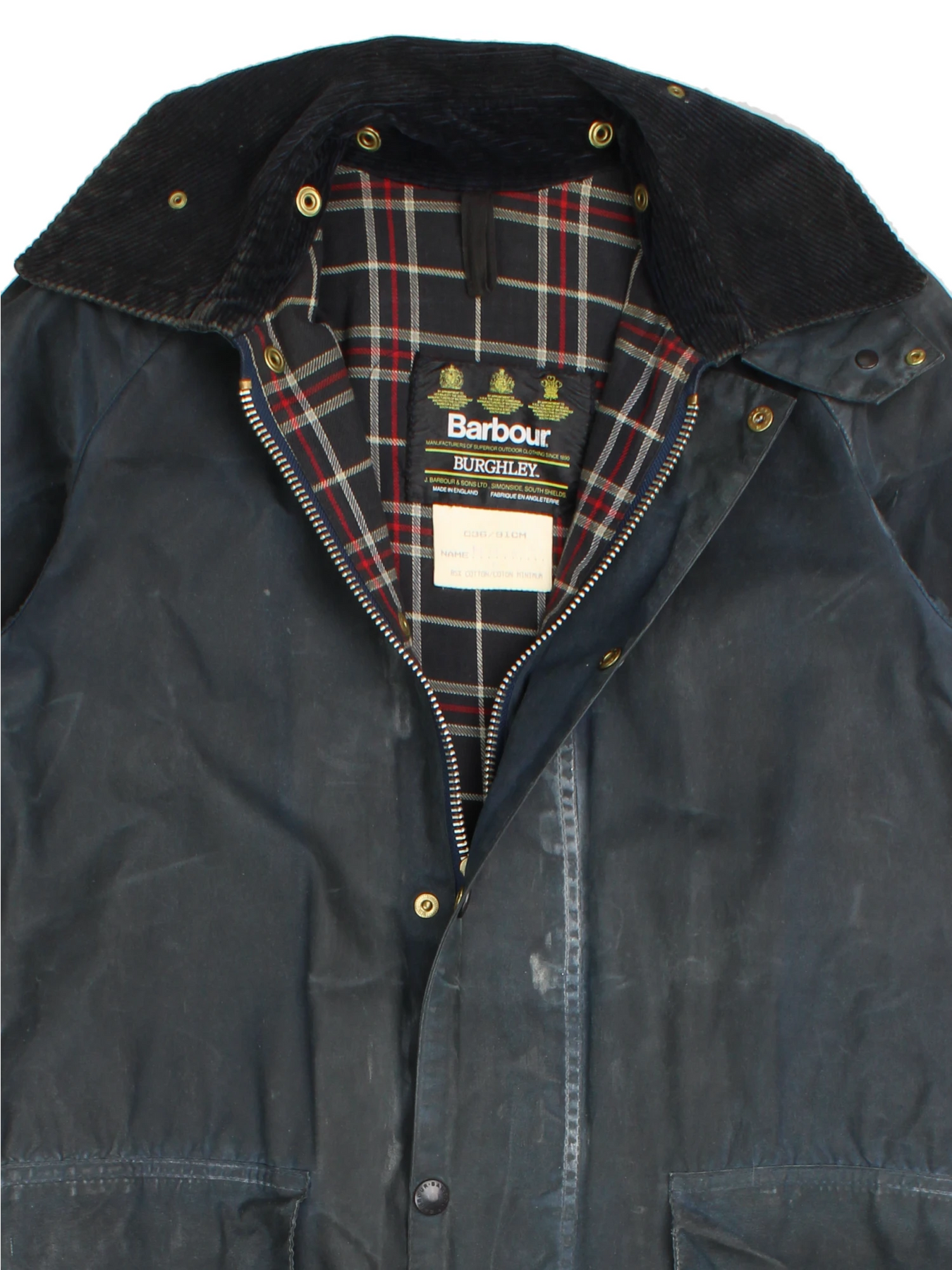Barbour Burghley Wax Jacket (Size S) – VintageFolk Barbour Burghley Wax Jacket (Size S) – VintageFolk