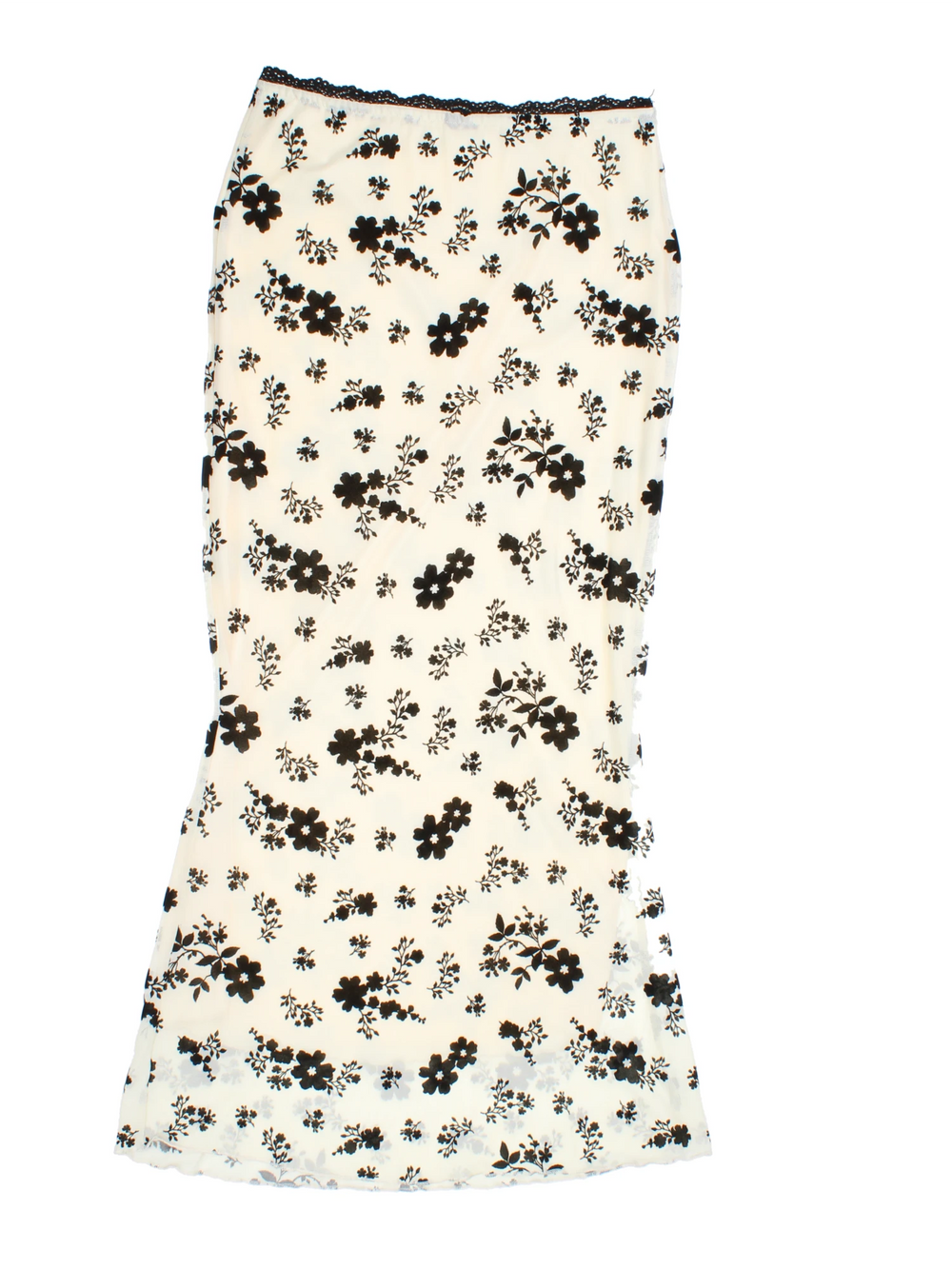 Y2K Floral Maxi Skirt (Size XS) - VintageFolk