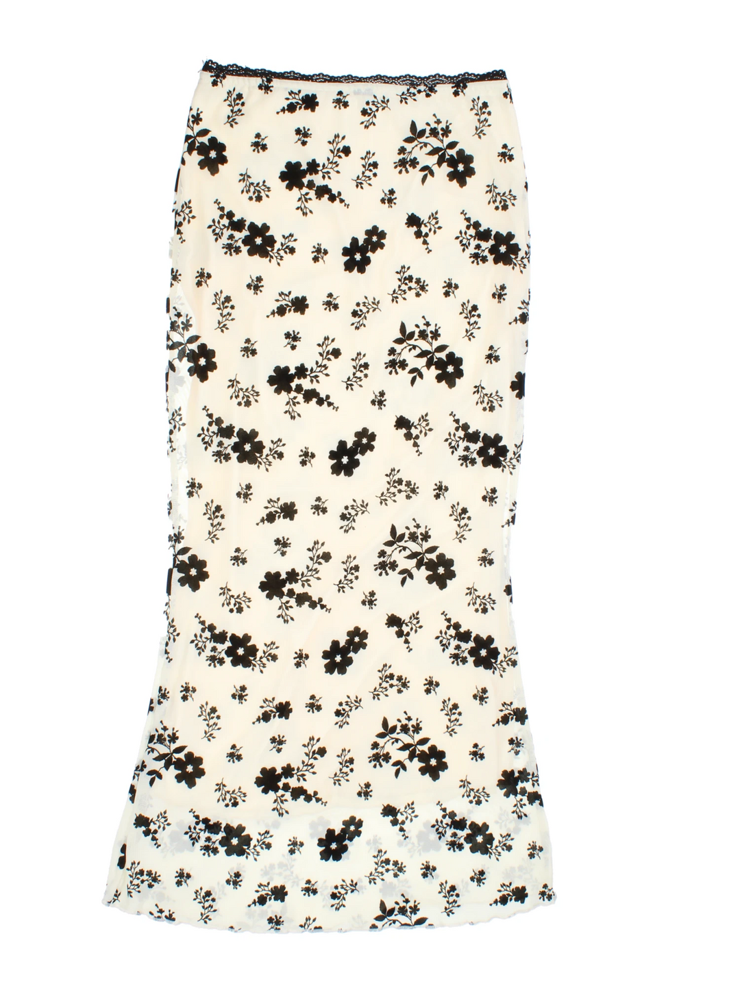 Y2K Floral Maxi Skirt (Size XS) - VintageFolk