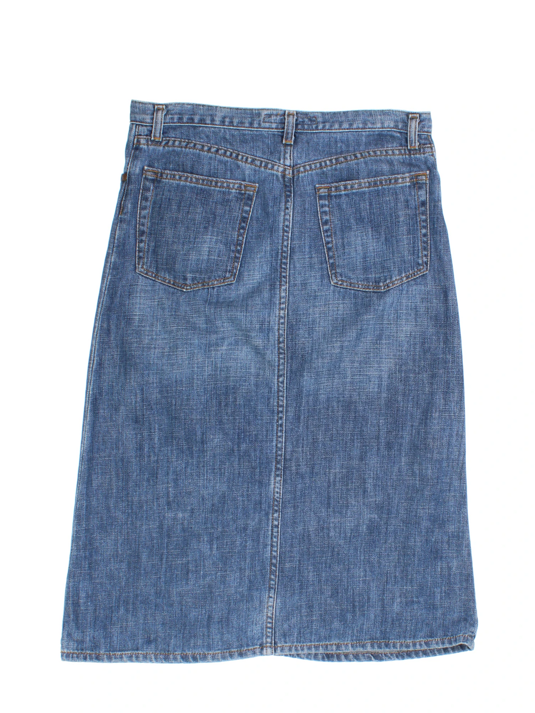 Y2K FCUK Denim Midi Skirt (Size XL)