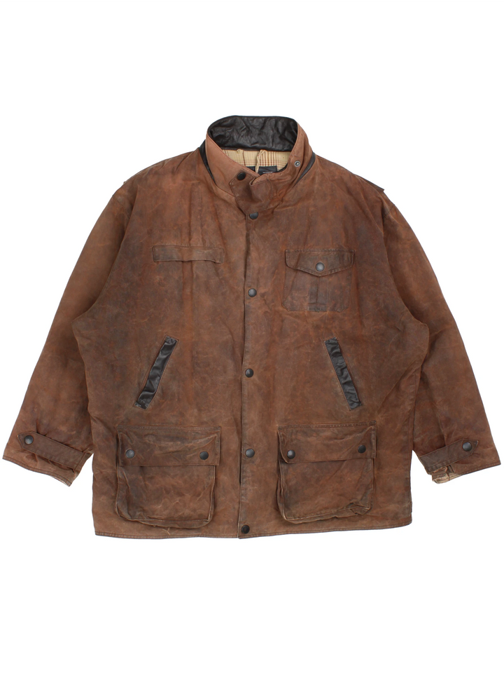 Barbour Bushman Wax Jacket (Size S) - VintageFolk