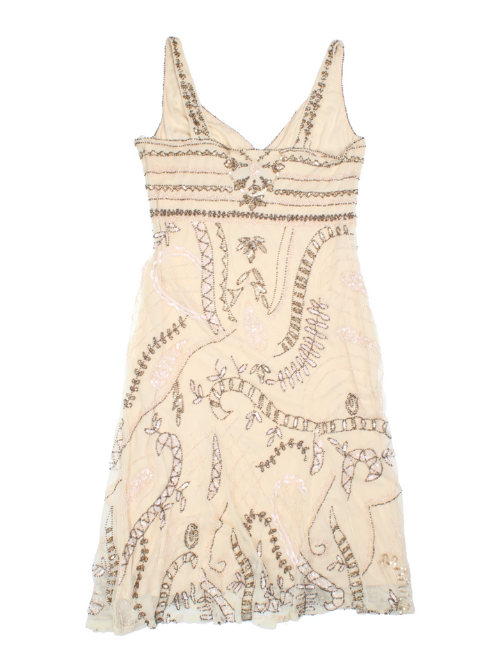 90's Embellished Midi Dress (Size XXS) - VintageFolk