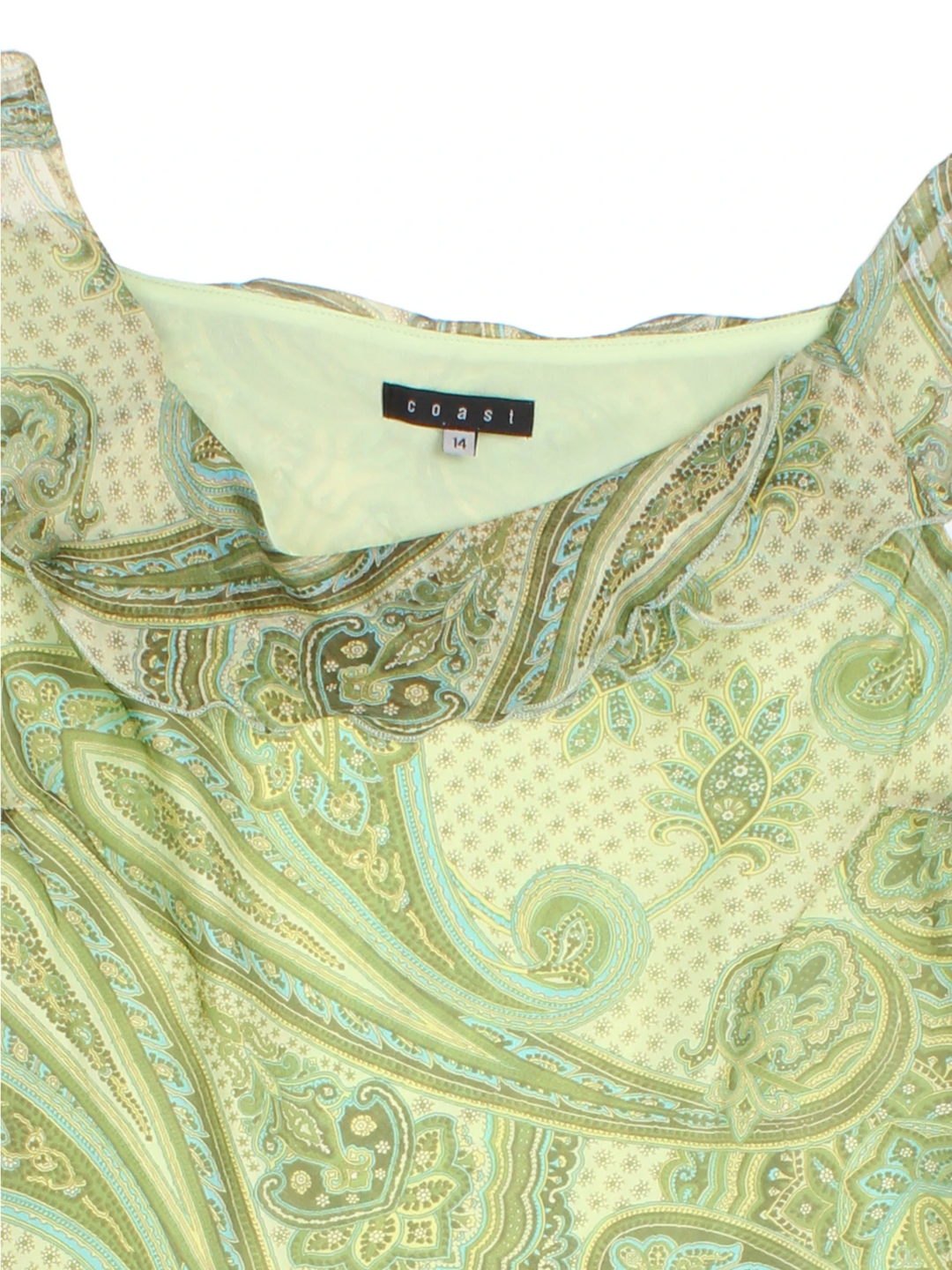 Y2K Paisley Mesh Top (Size XXS) - VintageFolk