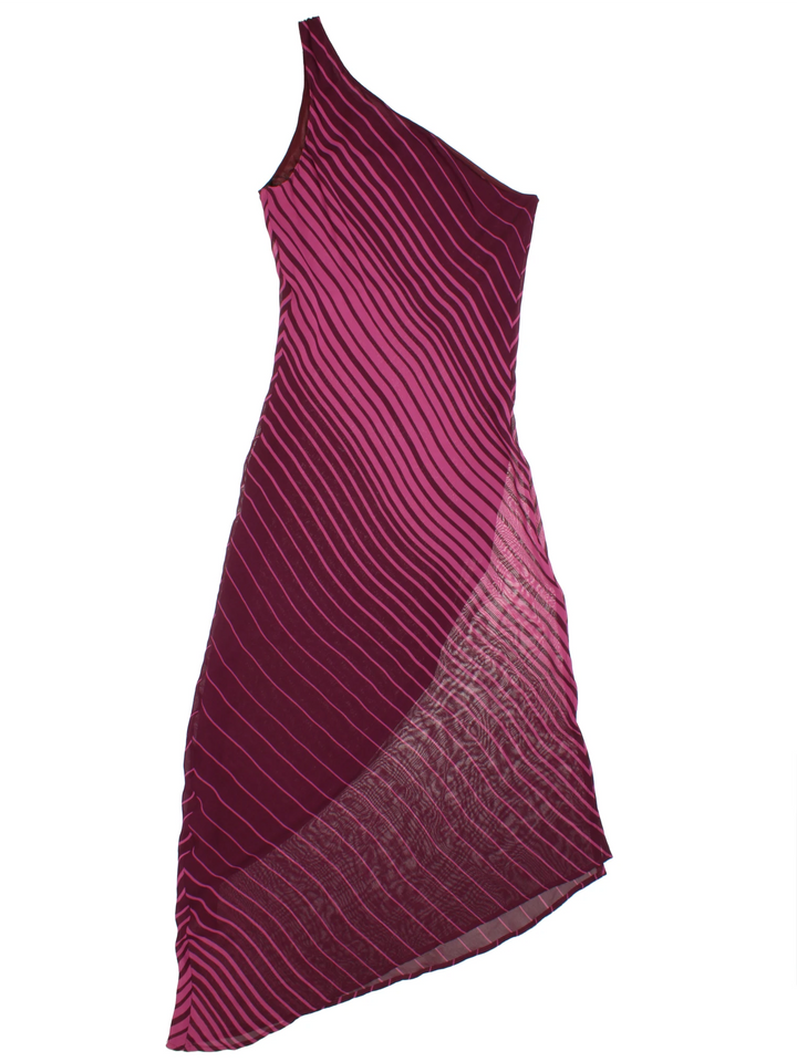 Y2K Asymmetrical Midi Dress (Size  XXS) - VintageFolk