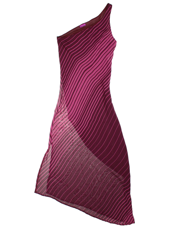 Y2K Asymmetrical Midi Dress (Size  XXS) - VintageFolk