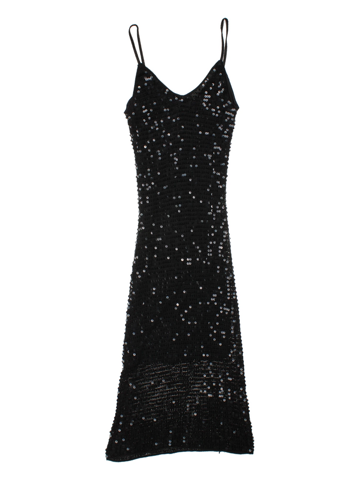 Y2K Sequin Midi Dress (Size XXS) - VintageFolk