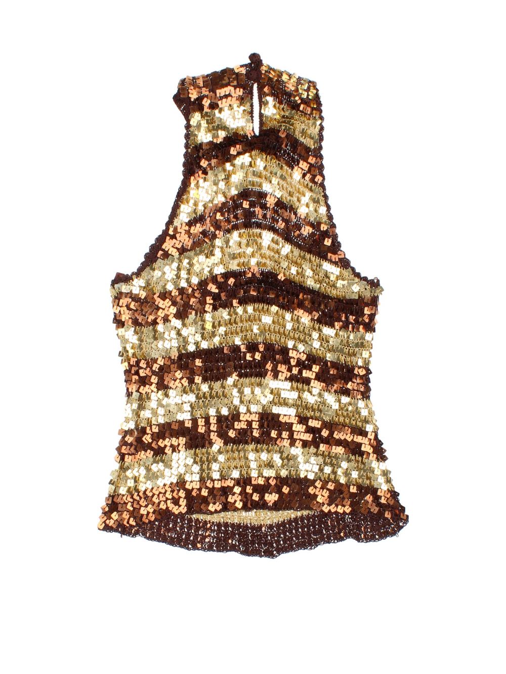 Y2K Keyhole Sequin Top (Size XXS) - VintageFolk