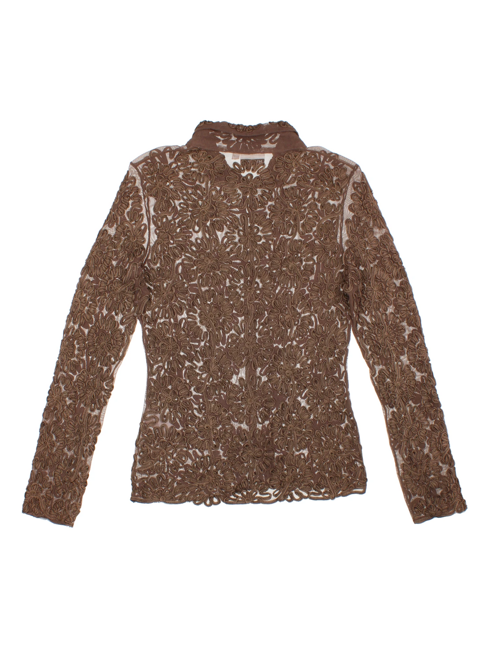 90's Floral Mesh Top (Size XXS) - VintageFolk