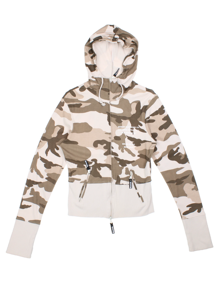 Y2K Bench Camo Hoodie (Size XXS) - VintageFolk