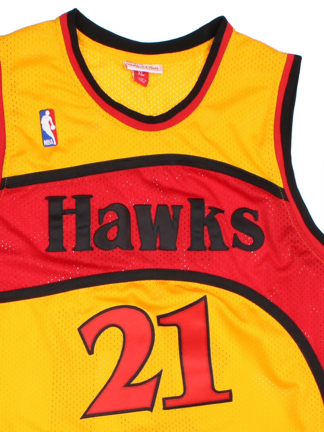 86-87 Mitchell & Ness Atlanta Hawks Hardwood NBA Jersey (Size M) - VintageFolk