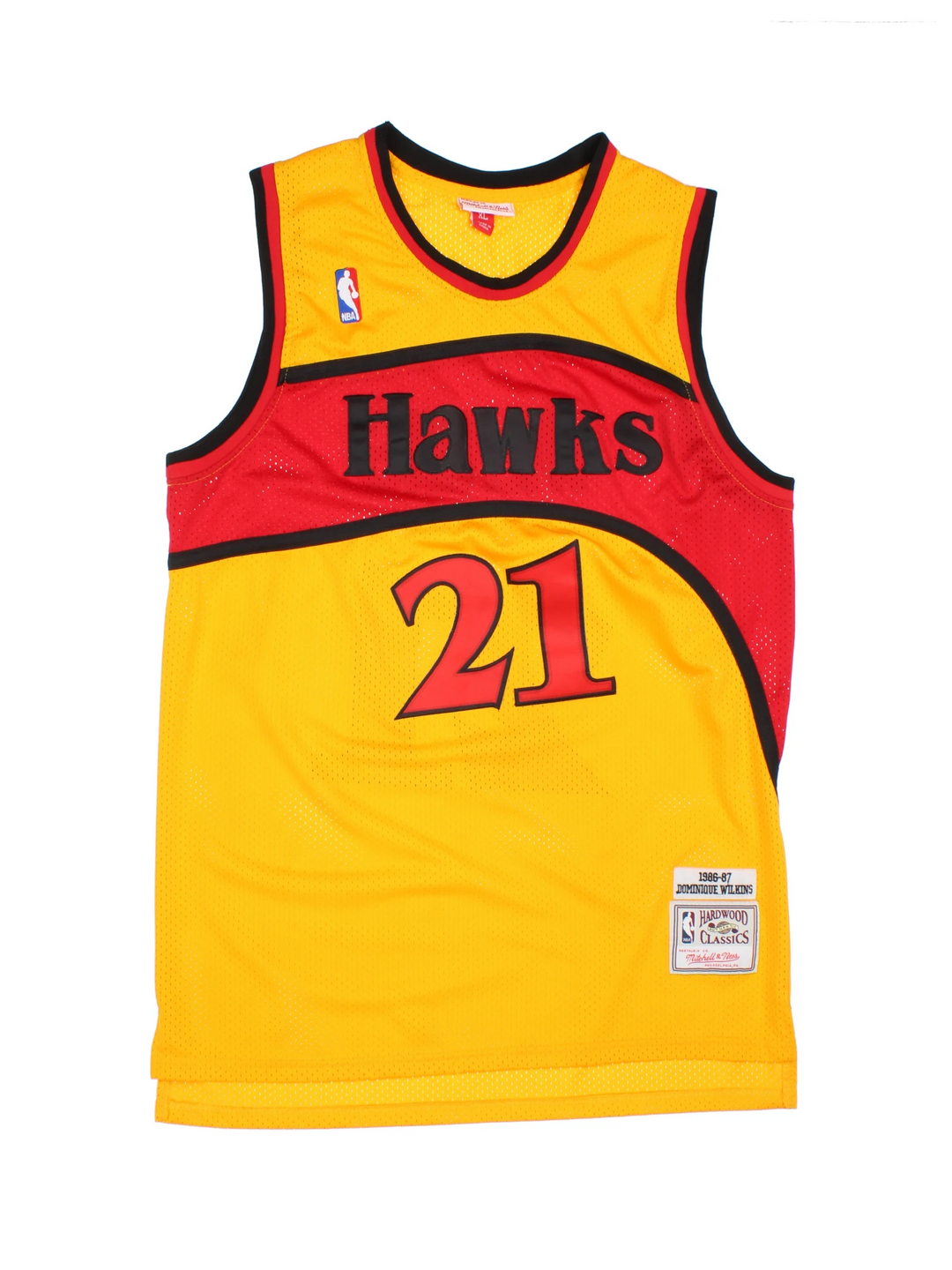 86-87 Mitchell & Ness Atlanta Hawks Hardwood NBA Jersey (Size M) - VintageFolk