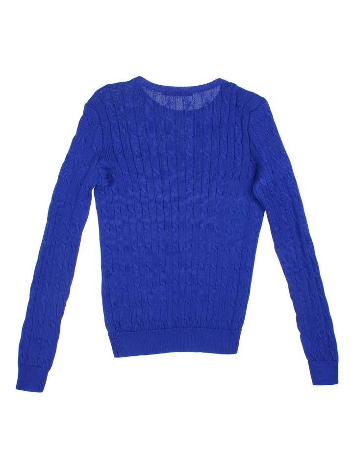Ralph Lauren Strickpullover mit Zopfmuster (Größe XXS)