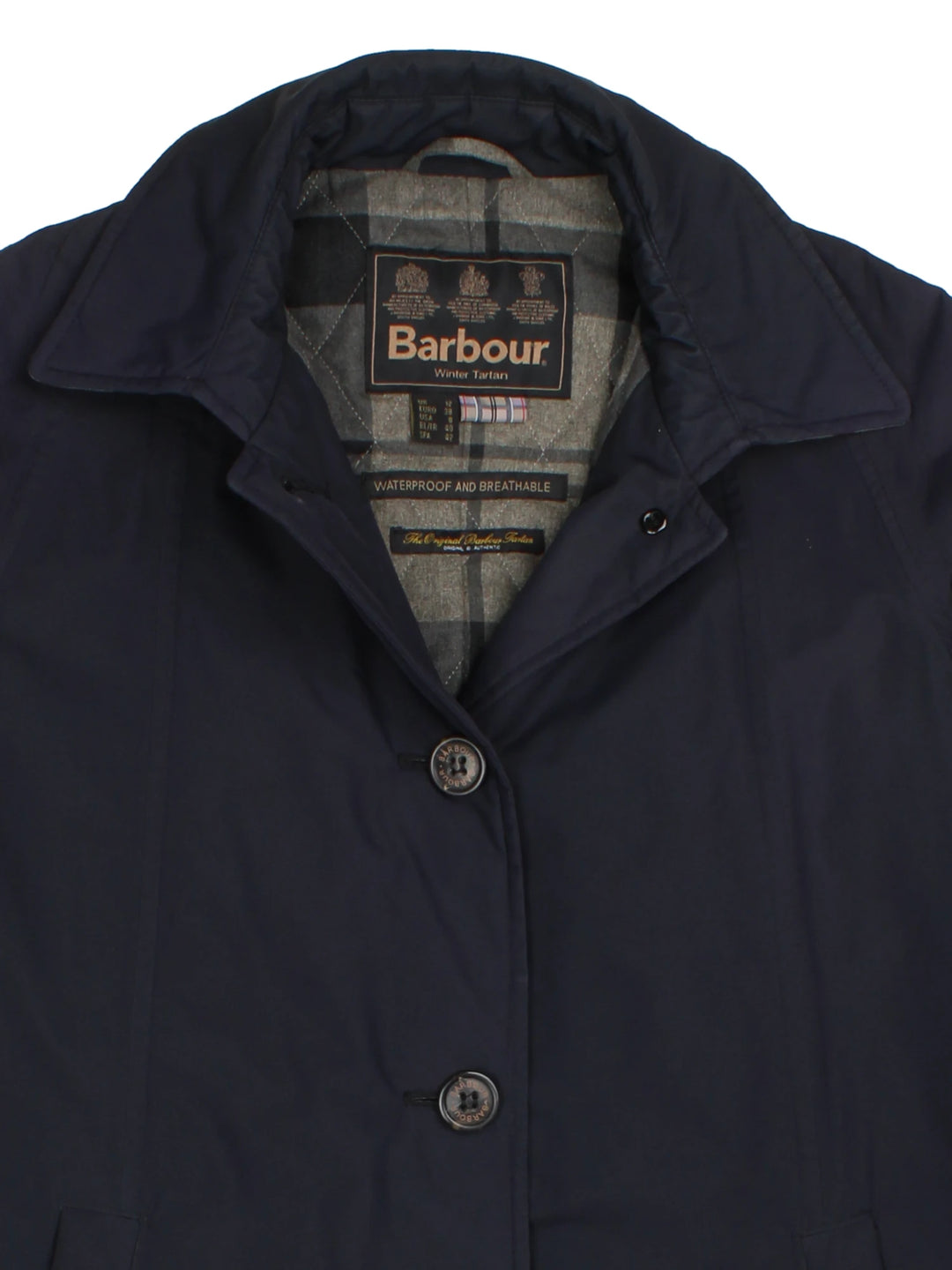 Barbour Winter Tartan Trench Coat (Size M)