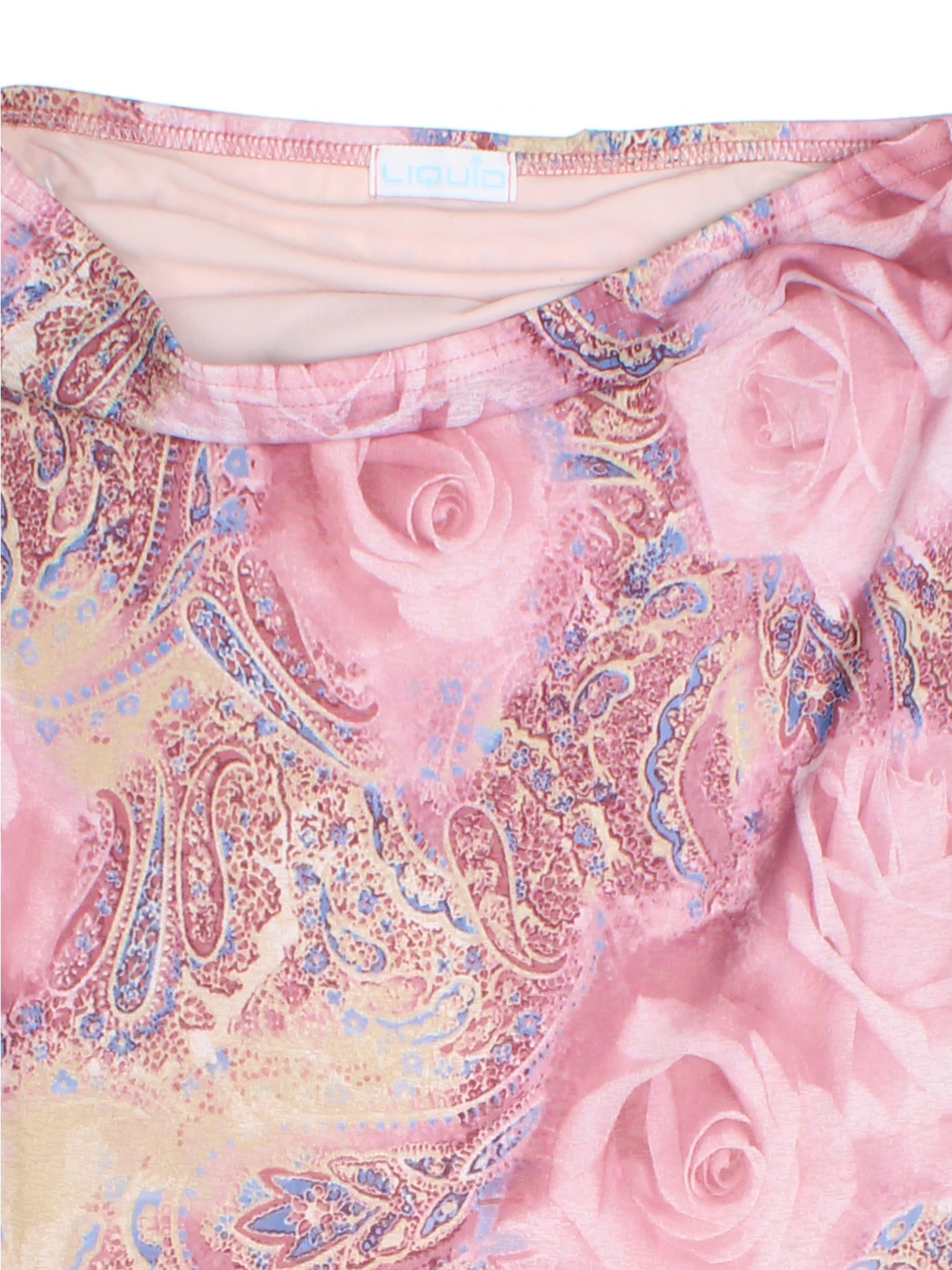 Y2K-Midi-Rock mit Blumenrüschen (Größe M)