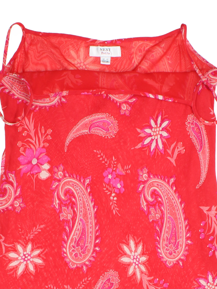 Y2K Paisley Asymmetrical Dress (Size XXS) - VintageFolk