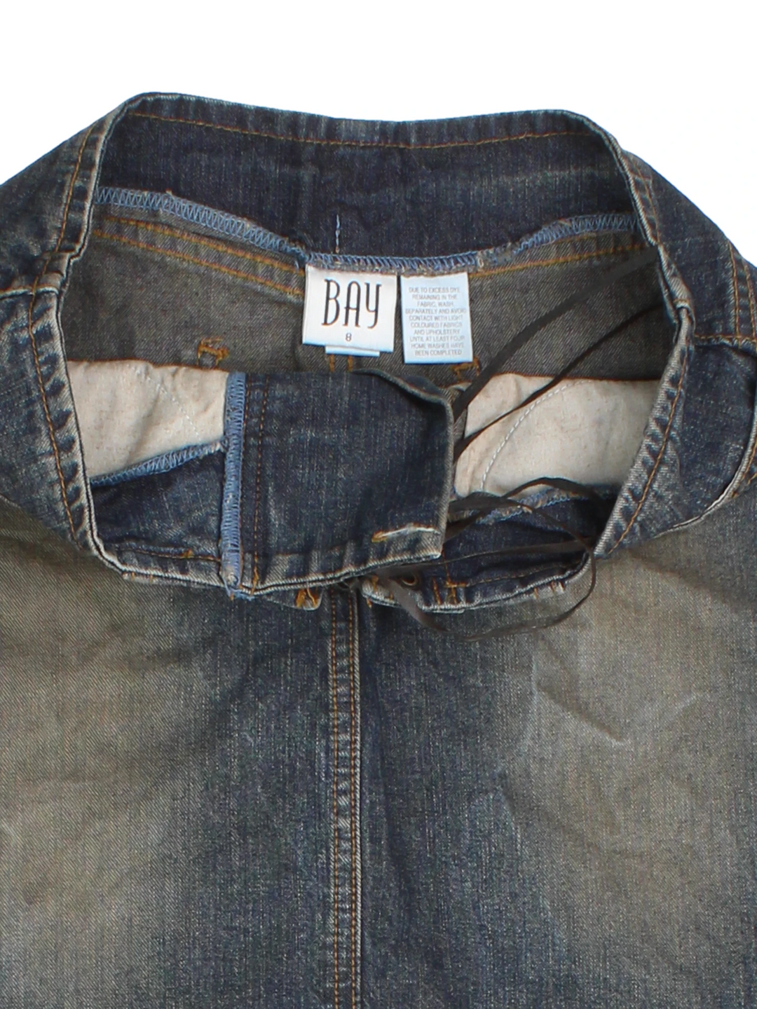 Y2K Schnür-Jeansminirock (Größe L)