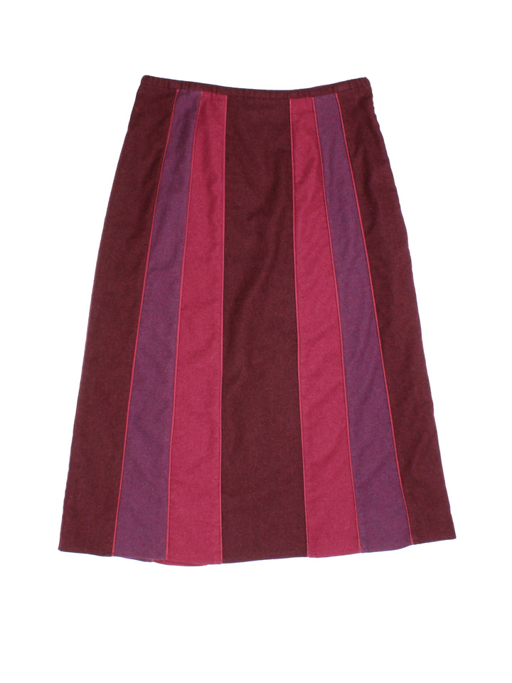 Wealth Of Nations By Judy French Stripe Midi Skirt (Size L)