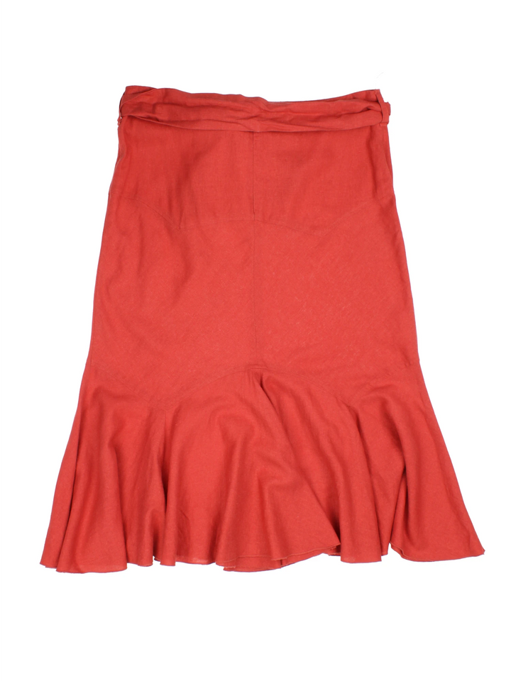 90's Tie Waist Midi Skirt (Size XL)