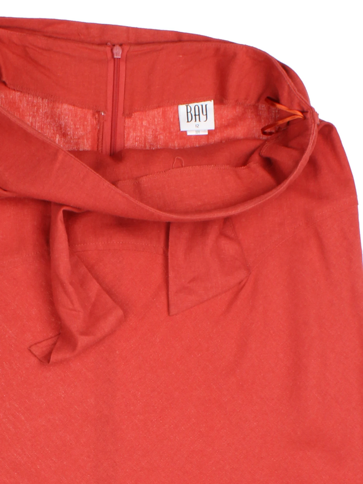 90's Tie Waist Midi Skirt (Size XL)