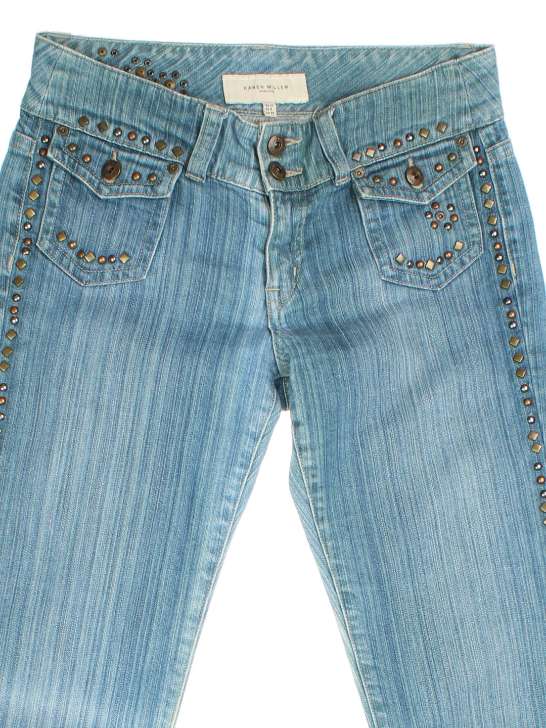 Y2K Karen Millen Jeans mit Nieten (Größe XL)