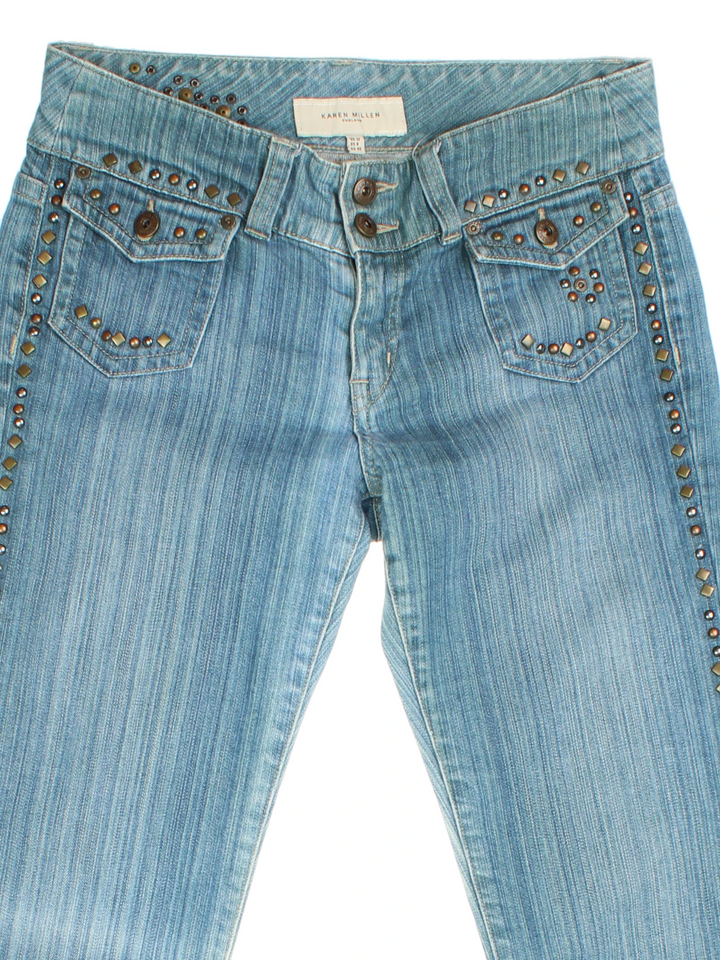 Y2K Karen Millen Jeans mit Nieten (Größe XL)