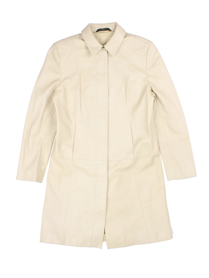 90's St Michael Leather Trench (Size XS)
