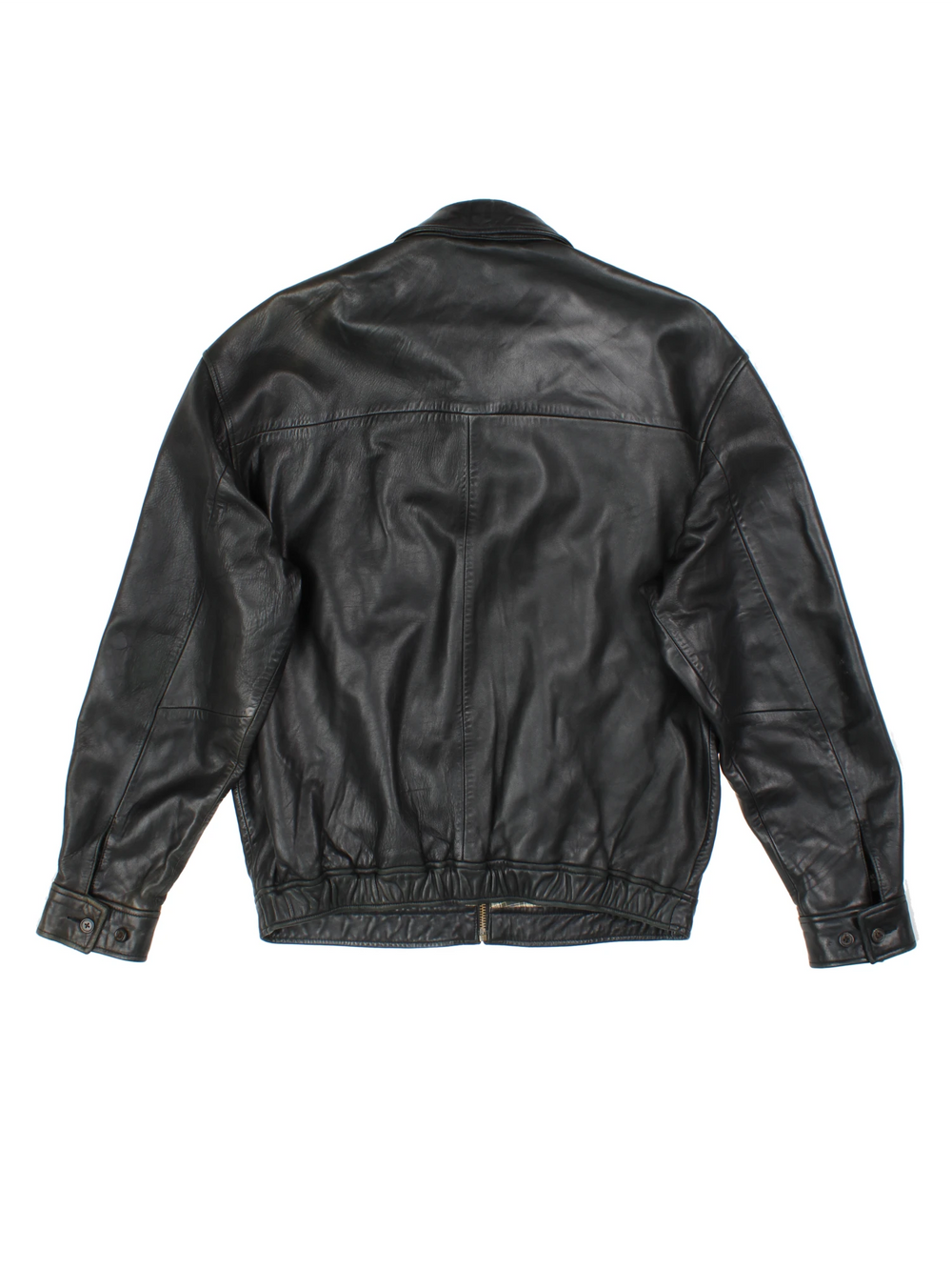 Ralph Lauren Leather Harrington Jacket (Size L) - VintageFolk