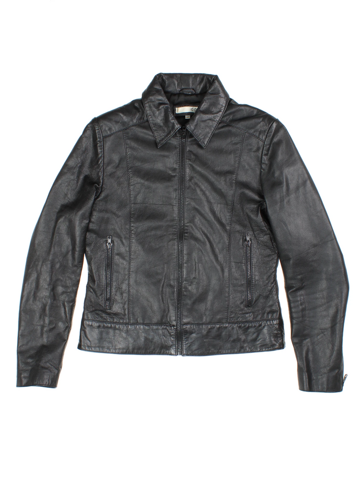 Y2K Leather Jacket (Size XS)