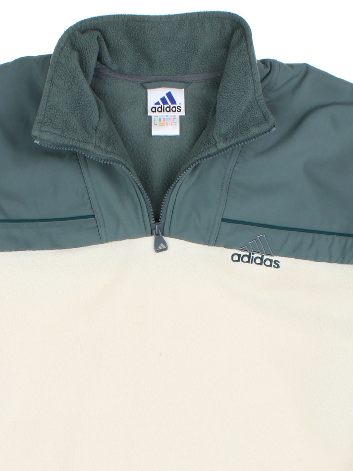 90's Adidas 1/4 Zip Fleece (Size XL) - VintageFolk