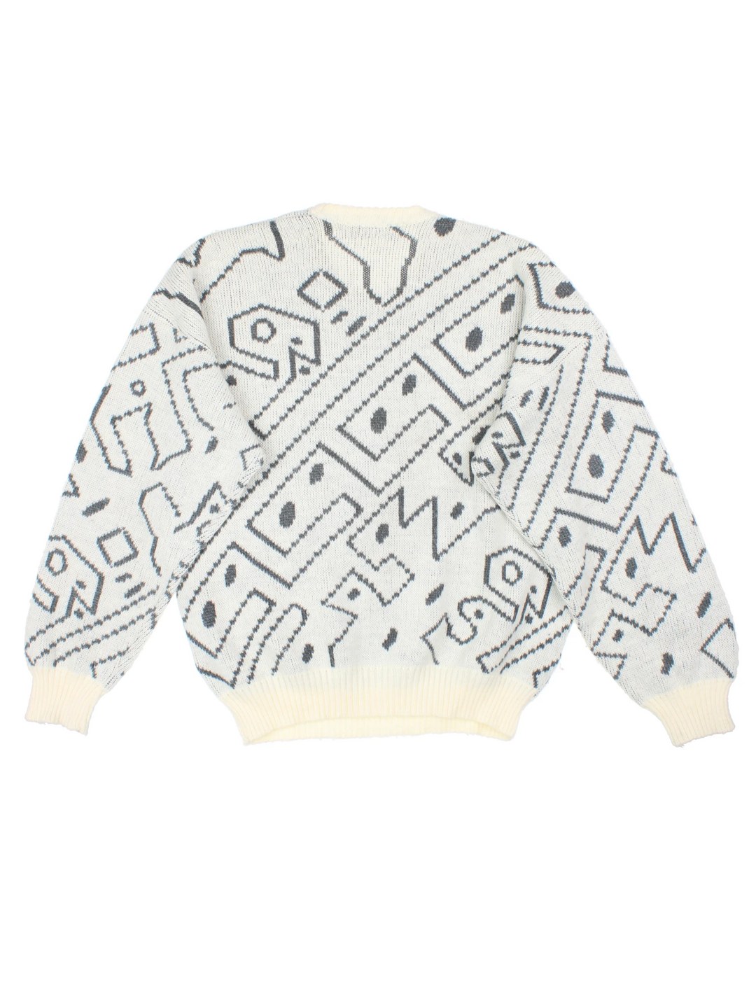 80er Jahre Armani Pullover mit abstraktem Muster (Größe L)